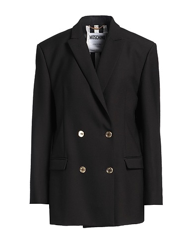 MOSCHINO Blazer Black 80% Viscose, 18% Virgin Wool, 2% Elastane