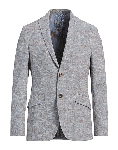 ETRO Blazer Grey 37% Wool, 25% Polyamide, 19% Silk, 19% Linen