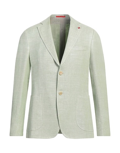 ISAIA Blazer Light green 48% Wool, 48% Linen, 4% Silk