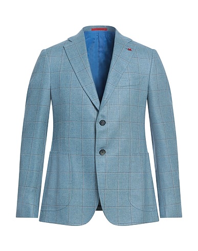 ISAIA Blazer Pastel blue 55% Silk, 45% Wool