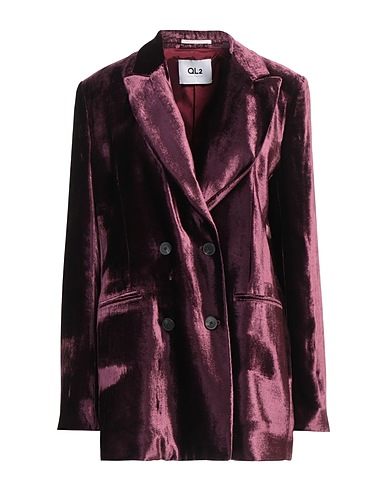 QL2  QUELLEDUE Blazer Plum 82% Viscose, 18% Silk
