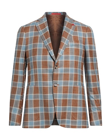 ISAIA Blazer Brown 52% Wool, 38% Silk, 10% Linen