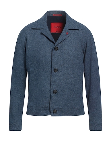 ISAIA Blazer Slate blue 46% Cotton, 36% Wool, 16% Polyamide, 2% Elastane
