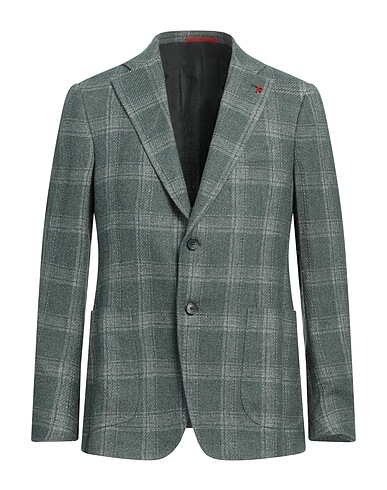 ISAIA Blazer Green 34% Silk, 33% Wool, 33% Linen