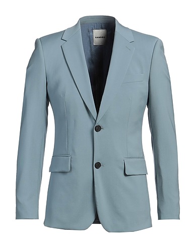 SANDRO Blazer Light blue 100% Virgin Wool