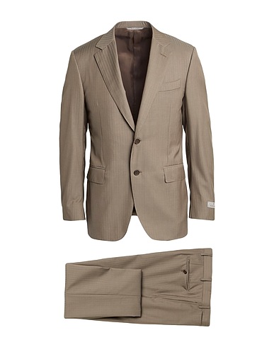 CANALI Suits Khaki 100% Wool