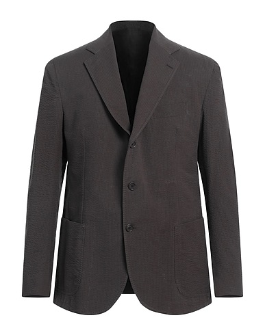 DE PETRILLO Blazer Dark brown 100% Cotton