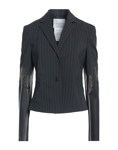 RICHMOND X Blazer Black 95% Polyester, 4% Elastane, 1% Viscose, Leather