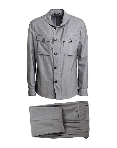 GIORGIO ARMANI Suits Grey 90% Virgin Wool, 10% Silk