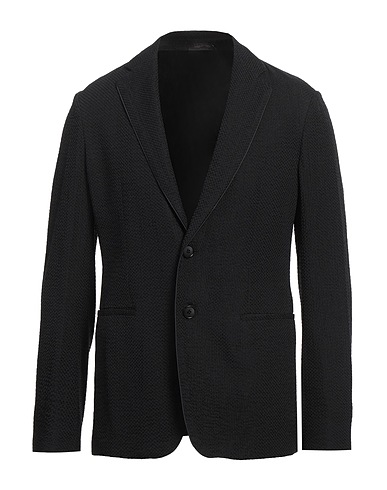 GIORGIO ARMANI Blazer Black 53% Cupro, 47% Polyamide, Silk