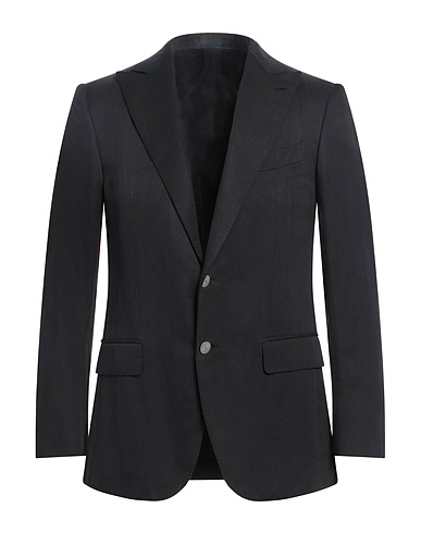 CARUSO Blazer Black 56% Silk, 44% Linen