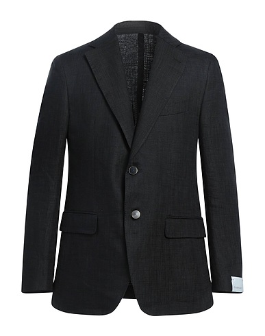 CARUSO Blazer Black 62% Linen, 38% Cotton