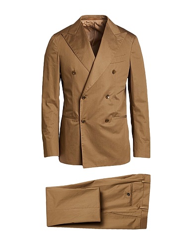 CARUSO Suits Camel 100% Cotton