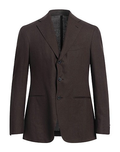 CARUSO Blazer Brown 52% Linen, 48% Wool