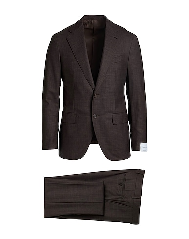 CARUSO Suits Dark brown 100% Wool