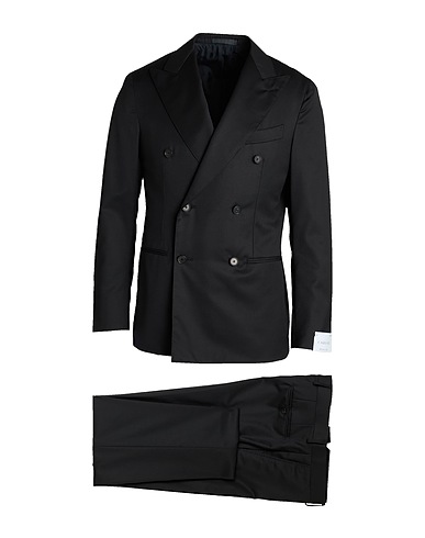 CARUSO Suits Black 100% Super 150s Wool