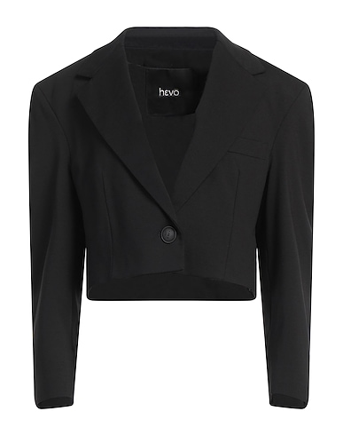 HEVÒ Blazer Black 50% Virgin Wool, 24% Viscose, 24% Polyester, 2% Elastic fibres