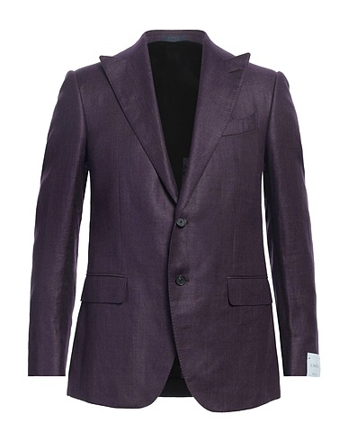CARUSO Blazer Dark purple 58% Linen, 42% Wool