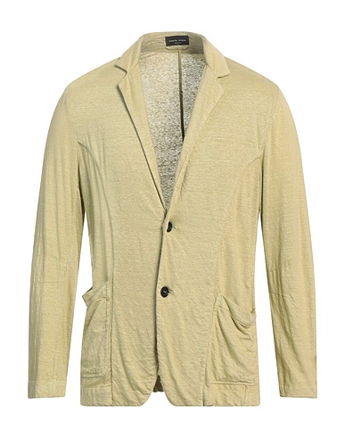ROBERTO COLLINA Blazer Sage green 97% Linen, 3% Elastane
