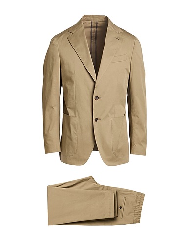 CARUSO Suits Grey 97% Cotton, 3% Elastane