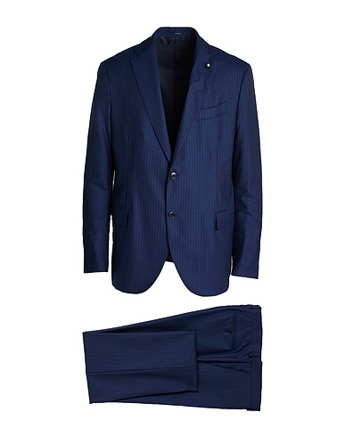 LARDINI Suits Midnight blue 100% Wool