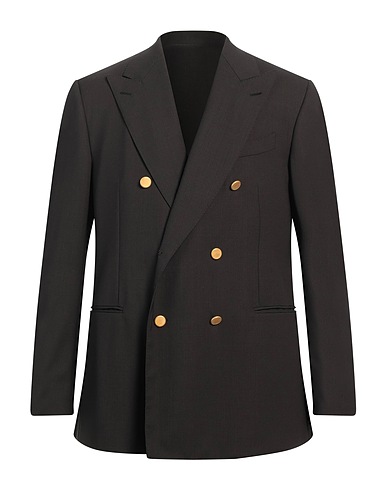 CARUSO Blazer Dark brown 100% Wool