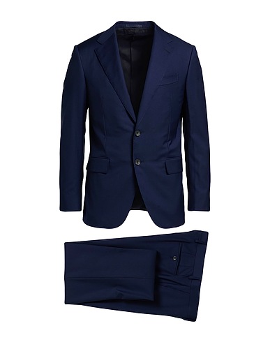CARUSO Suits Navy blue 100% Wool