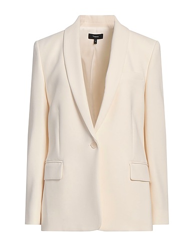 THEORY Blazer Beige 70% Triacetate, 30% Polyester
