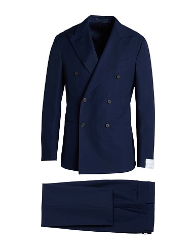 CARUSO Suits Midnight blue 50% Cotton, 50% Wool
