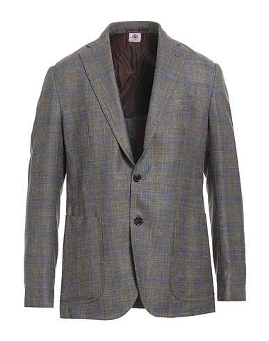 LUIGI BORRELLI NAPOLI Blazer Military green 60% Linen, 40% Virgin Wool