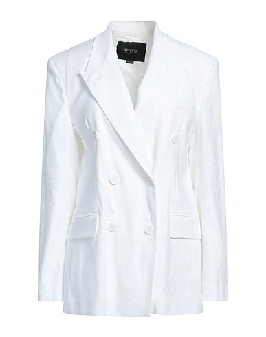 SEVENTY VENEZIA Blazer White 64% Linen, 35% Cotton, 1% Elastane