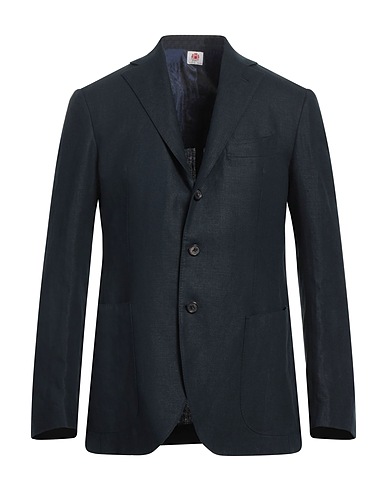 LUIGI BORRELLI NAPOLI Blazer Midnight blue 100% Linen
