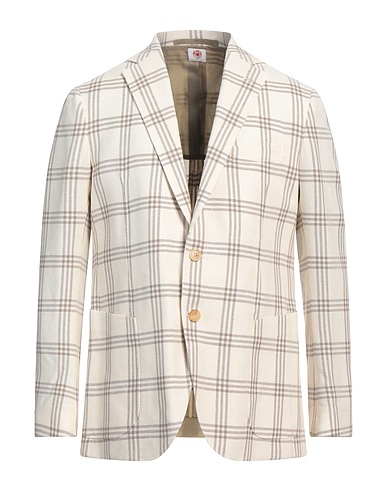 LUIGI BORRELLI NAPOLI Blazers Off white 44% Schurwolle, 28% Seide, 28% Leinen