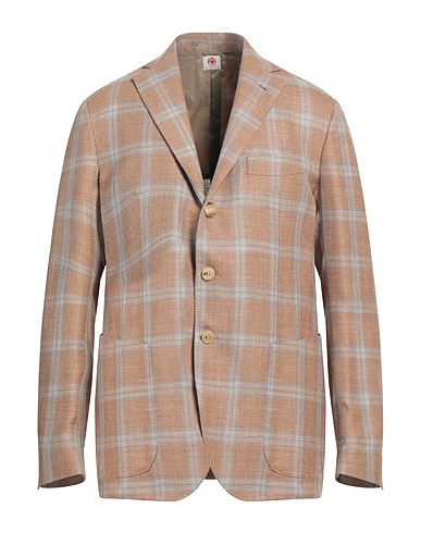 LUIGI BORRELLI NAPOLI Blazer Camel 68% Virgin Wool, 18% Silk, 14% Linen