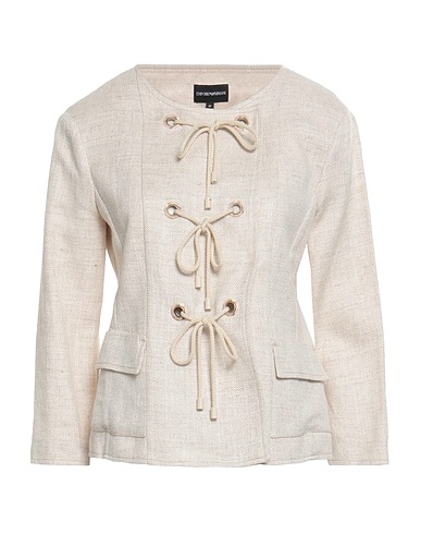 EMPORIO ARMANI Jacket Beige 54% Linen, 46% Viscose