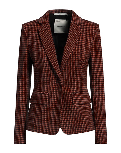 EMMA & GAIA Blazer Brick red 51% Polyester, 45% Cotton, 3% Polyamide, 1% Elastane