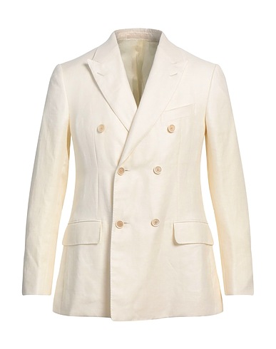 CARUSO Blazer Ivory 58% Linen, 42% Wool