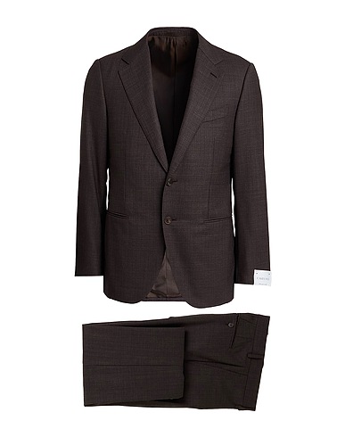 CARUSO Suits Dark brown 100% Wool
