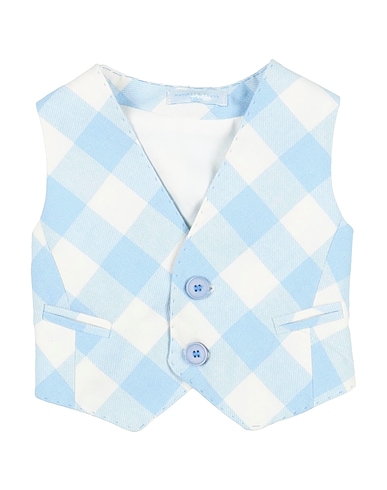 MANUELL & FRANK Waistcoat Sky blue 100% Cotton