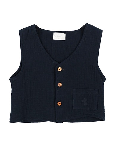 LALALÙ Gilet de costume Bleu nuit 100% Coton biologique
