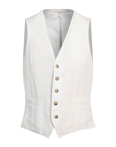L.B.M. 1911 Waistcoat White 65% Cotton, 28% Linen, 7% Mohair wool