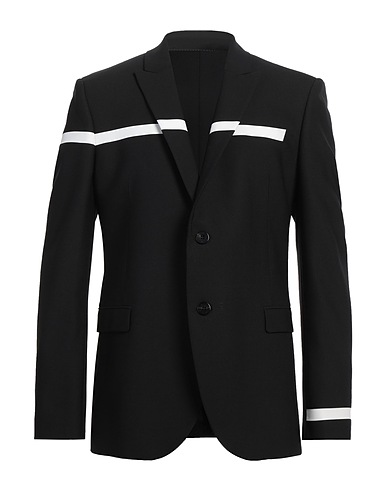 NEIL BARRETT Blazer Black 53% Polyester, 44% Virgin Wool, 3% Elastane