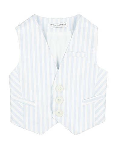 MANUELL & FRANK Waistcoat Sky blue 50% Acetate, 27% Viscose, 23% Polyester