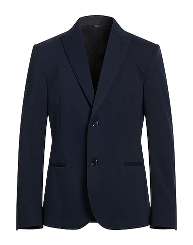 GREY DANIELE ALESSANDRINI Blazer 52% Cotton, 40% Polyamide, 8% Elastane