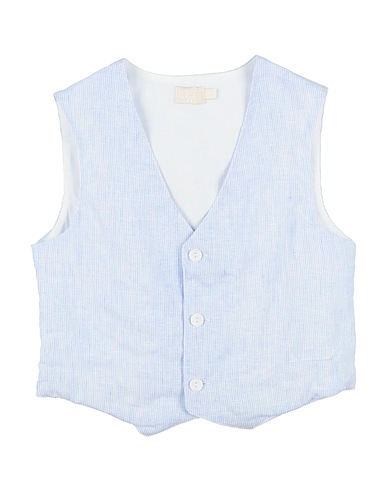 LALALÙ Suit vest Light blue 100% Cotton