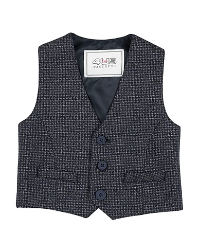 PACIOTTI 4US Waistcoat Midnight blue 65% Viscose, 30% Polyamide, 5% Elastane