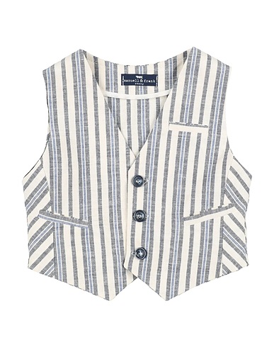 MANUELL & FRANK Waistcoat Ivory 50% Cotton, 50% Linen