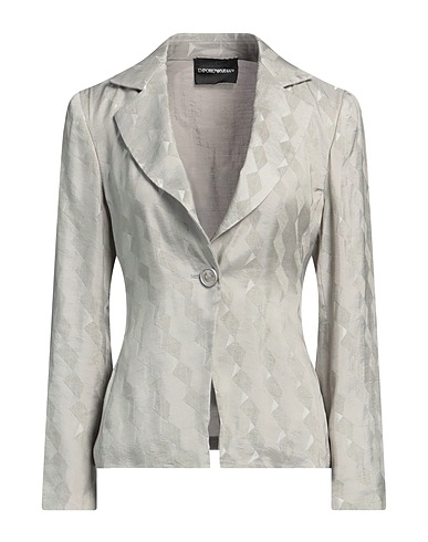 EMPORIO ARMANI Blazer Grey 56% Cupro, 44% Linen, Silk, Polyamide