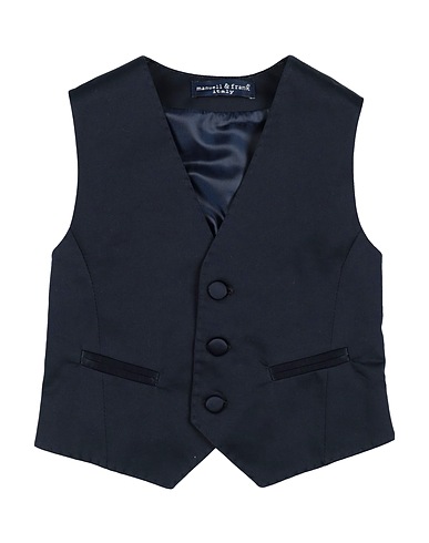 MANUELL & FRANK Suit vest BLU NOTTE 98% Cotton, 2% Elastane