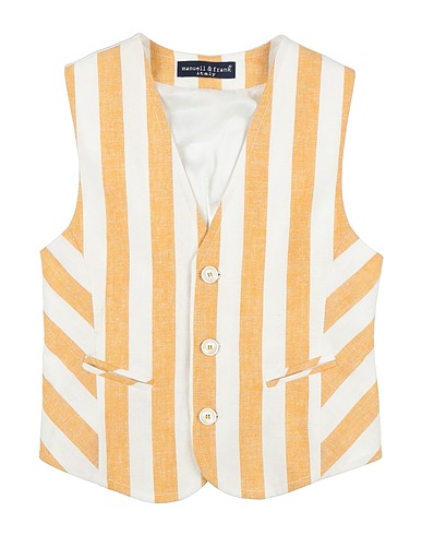 MANUELL & FRANK Waistcoat Camel 55% Viscose, 45% Linen